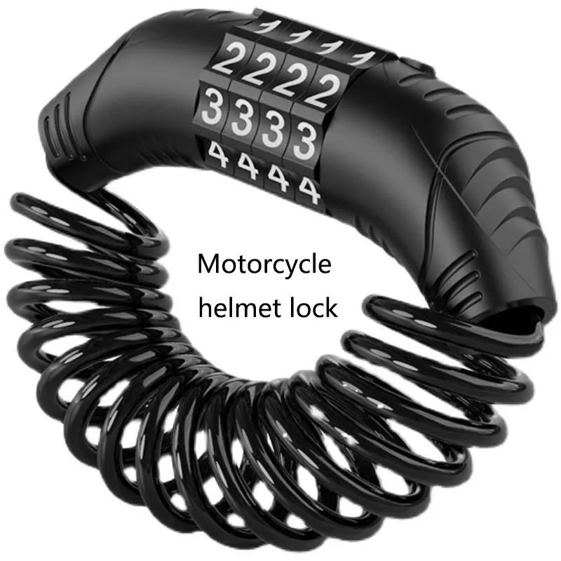 Universal 1 pc carros elétricos capacete de segurança da motocicleta senha bloqueio de fio portátil anti-roubo mtb bicicleta de estrada fechaduras
