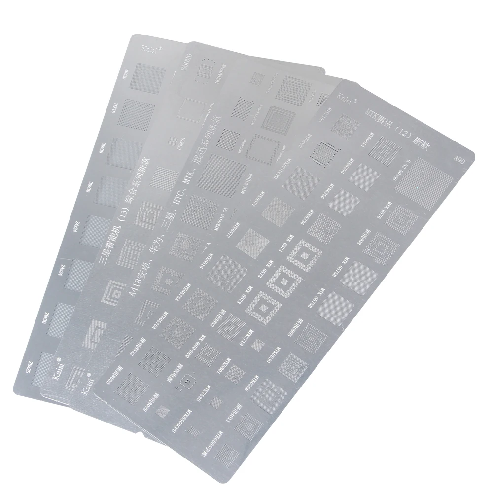 4 Đa Năng BGA Reballing Stencil Cho MTK Huawei Xiaomi MSM CPU Tối IC Công Suất Trồng Hàn Lưới