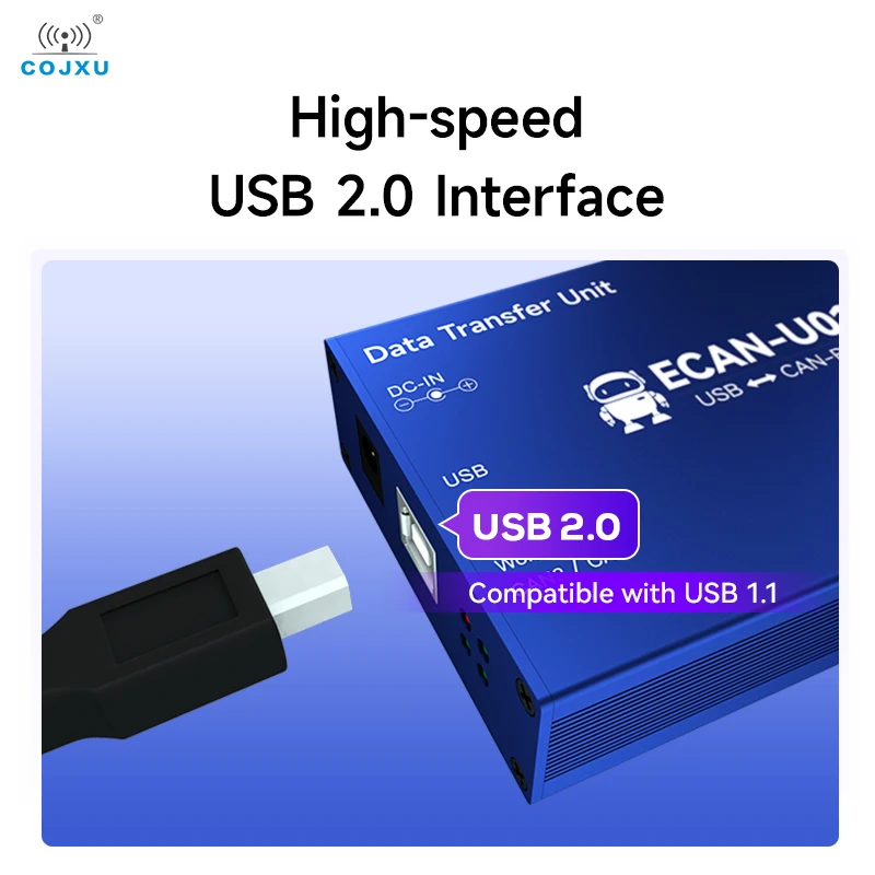 CAN-zu-USB-Konverter Bus-Analysator CAN2.0 Debugger CAN-BUS Bidirektionaler 2-Wege-Transceiver COJXU ECAN-U01S Tragbares Relais