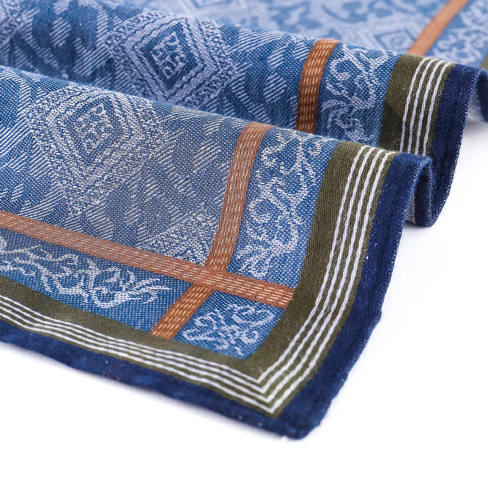 Herren-Taschentuch, Jacquard-Taschentuch, Baumwollgarn, Web-Jacquard-Taschentuch, weich, schweißabsorbierend, dick, elegant