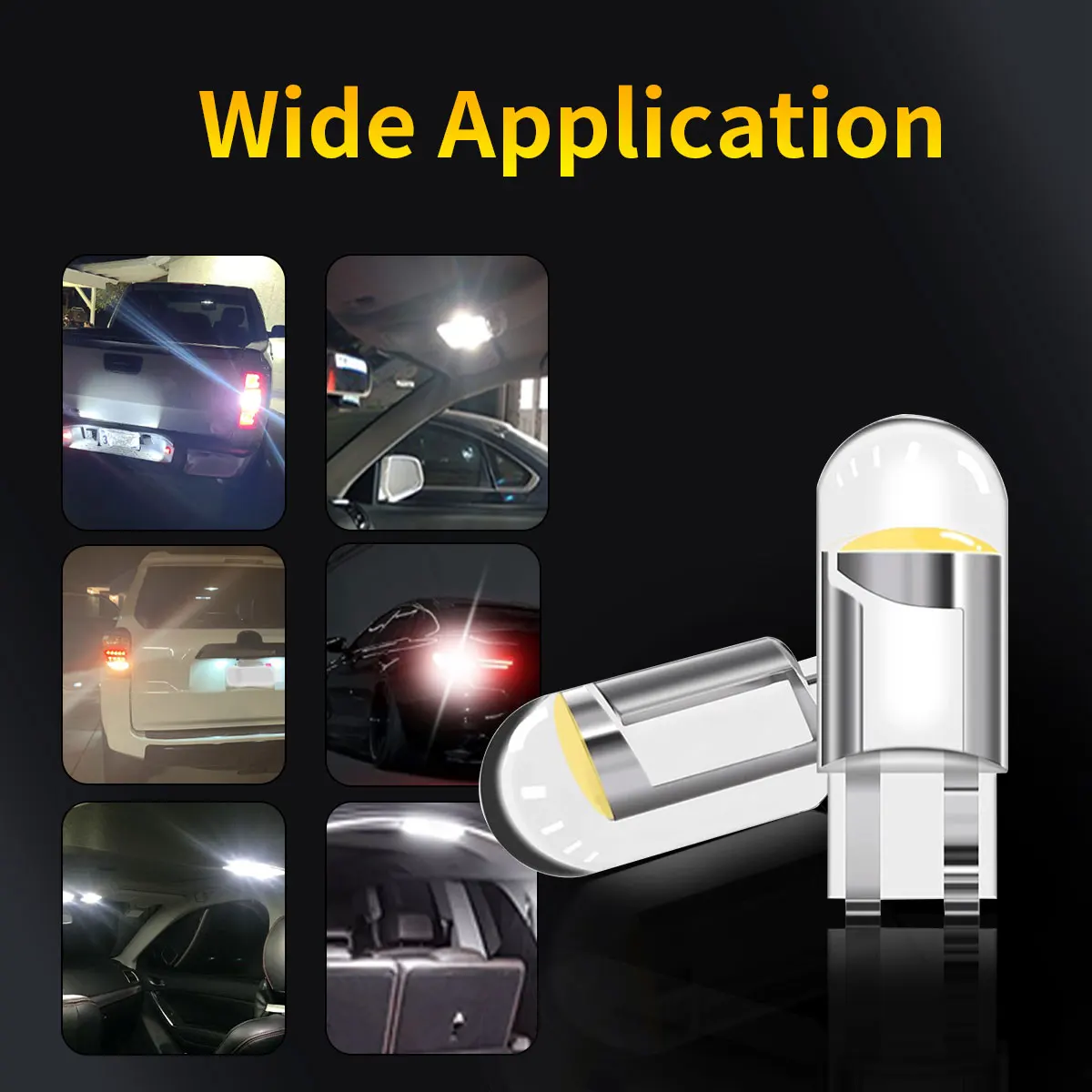 10 pièces 20 pièces rouge jaune blanc W5W T10 WY5W 192 194 168 ampoule de voiture LED pour la lecture automobile largeur dégagement clignotants