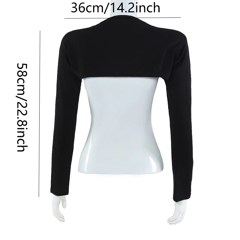 Mangas de Modal suave para mujer, cubierta de brazo elástica islámica, manga de hombro, protección solar musulmana, mangas largas para brazo, talla libre lisa