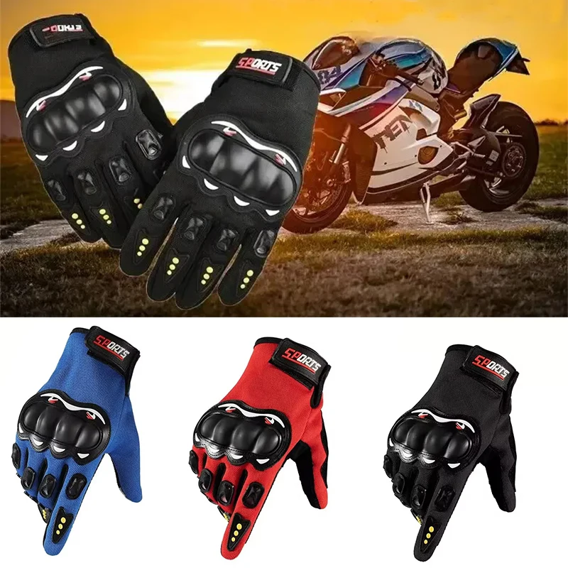 Guanti da trekking all'aperto Guanti da corsa traspiranti con dita intere Guanti da moto fuoristrada da equitazione ammortizzanti