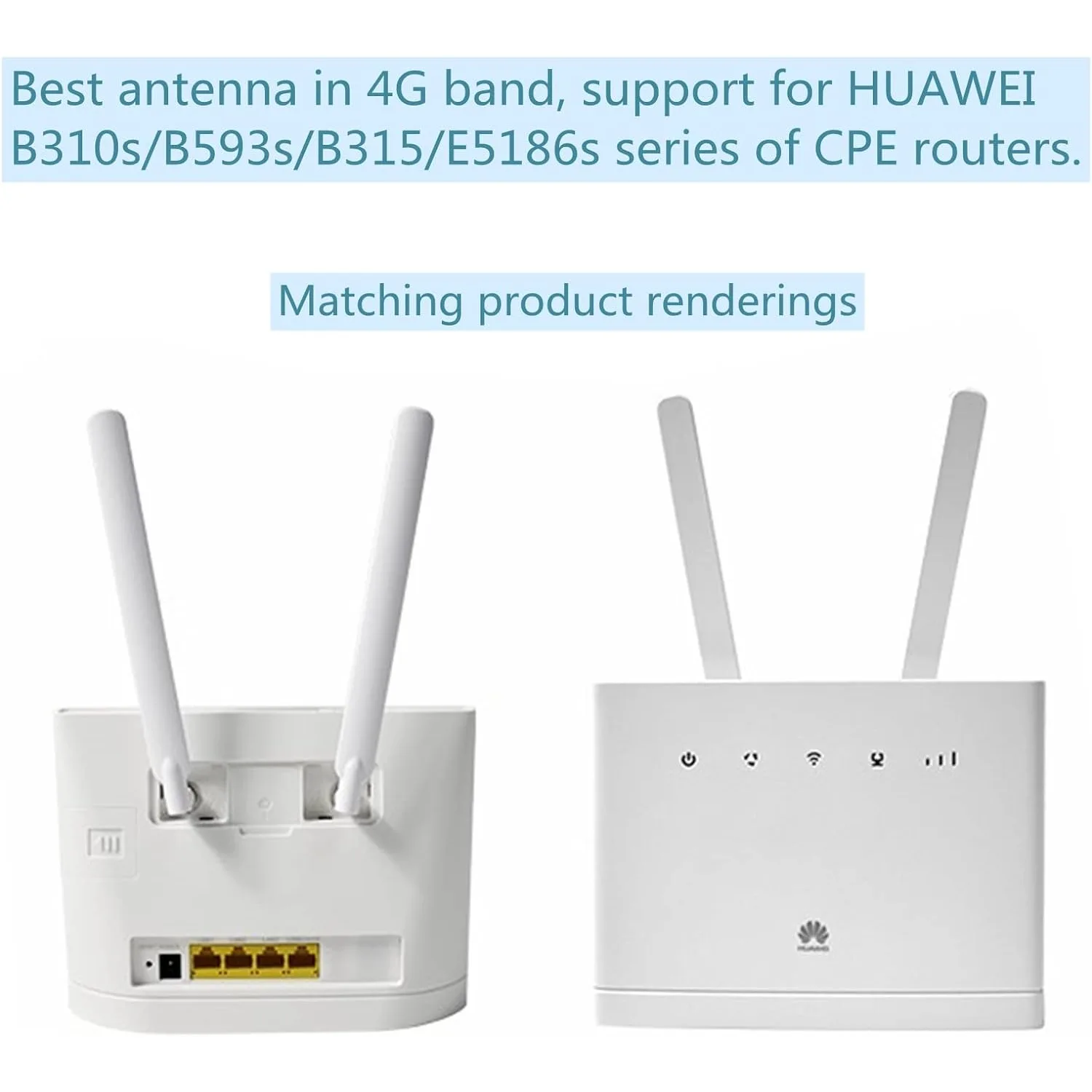 Antenna per router wireless 2PCS 4G LTE Antenna per guadagno di segnale 2X 5dBi con connettore SMA per router CPE Huawei B310/B593/B315s/E5186s