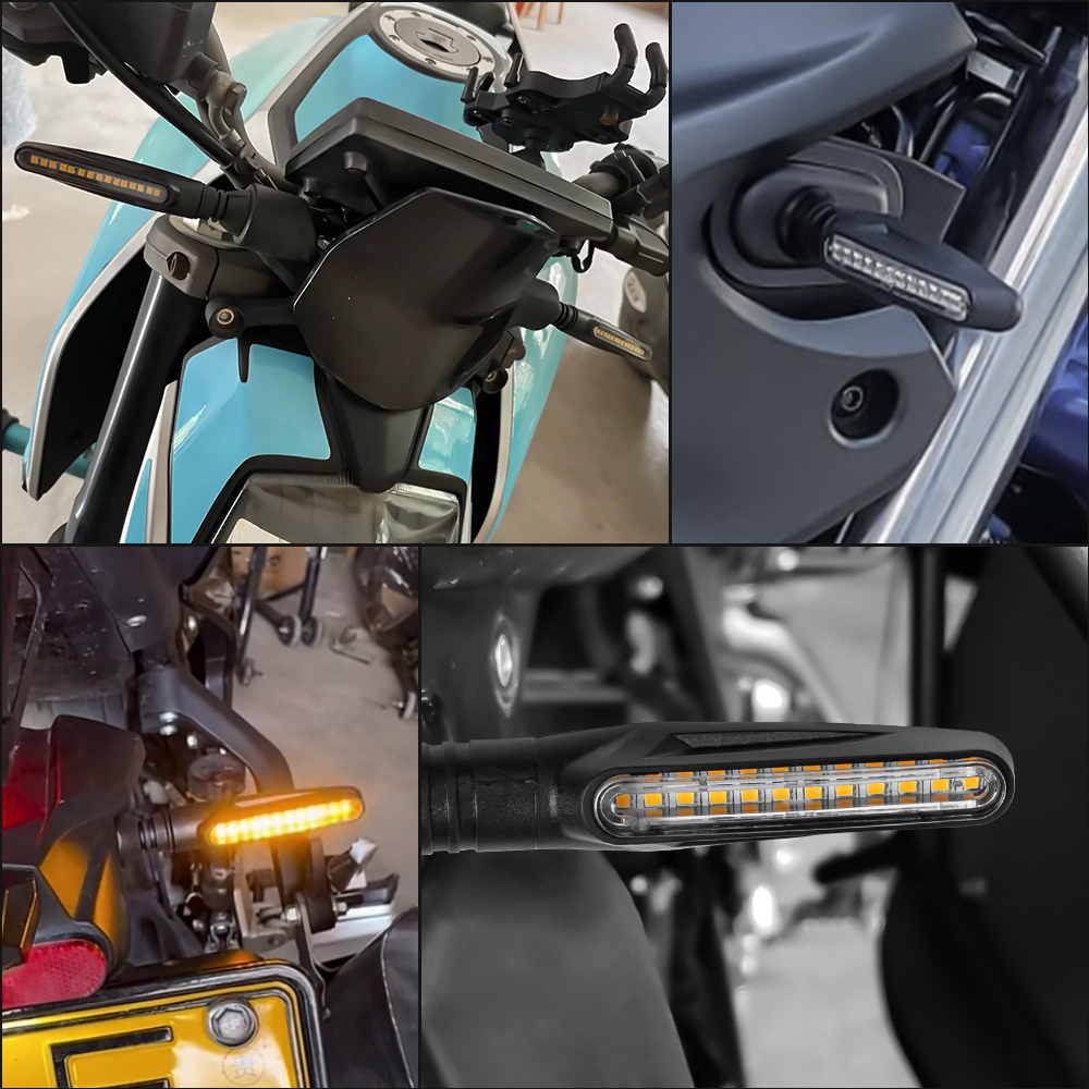 2/4 Uds luces de señal de giro de motocicleta LED universales indicadores de giro de motocicleta circulación diurna luces de motocicleta impermeables de 12V