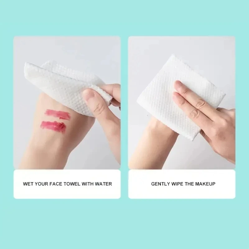 100 pezzi usa e getta di spessore 100% cotone asciugamano per il viso Make Up salviette struccanti morbide salviette detergenti asciutte per la cura della pelle