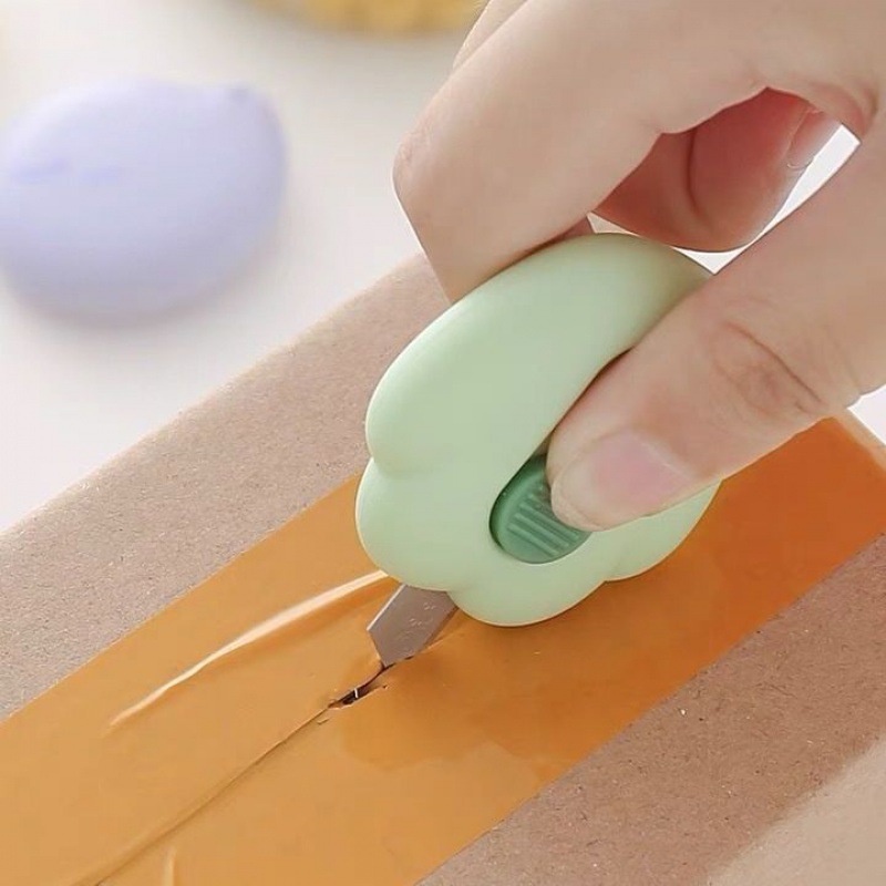 Mini faca utilitária fofa kawaii, faca de bolso com pata de gato, cortador de papel diy, caixa expressa, abridor de envelope, papelaria coreano, escola e escritório