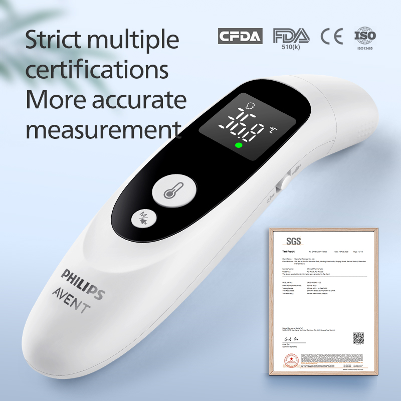 PHILIPS AVENT เครื่องวัดอุณหภูมิแบบหู เครื่องวัดอุณหภูมิหน้าผาก เครื่องวัดอุณหภูมิอิเล็กทรอนิกส์แบบสองในหนึ่งเดียว การวัดอุณหภูมิสําหรับทารก/ผู้ใหญ่
