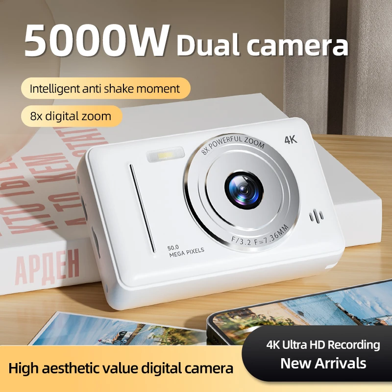Xiaomi Mijia 4K Digital Camera Dual Camera Flash 50 Million Hd Pixel Pixel Retro Ccd Portable Card Entry-level Camera Auto Focus