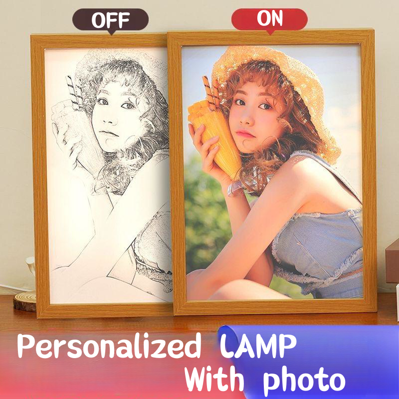 Personalisierte Foto benutzerdefinierte Lichtmalerei Wandlampe individuelle Valentinstag Hochzeitstag Geburtstag 3D Nachtlicht Geschenke