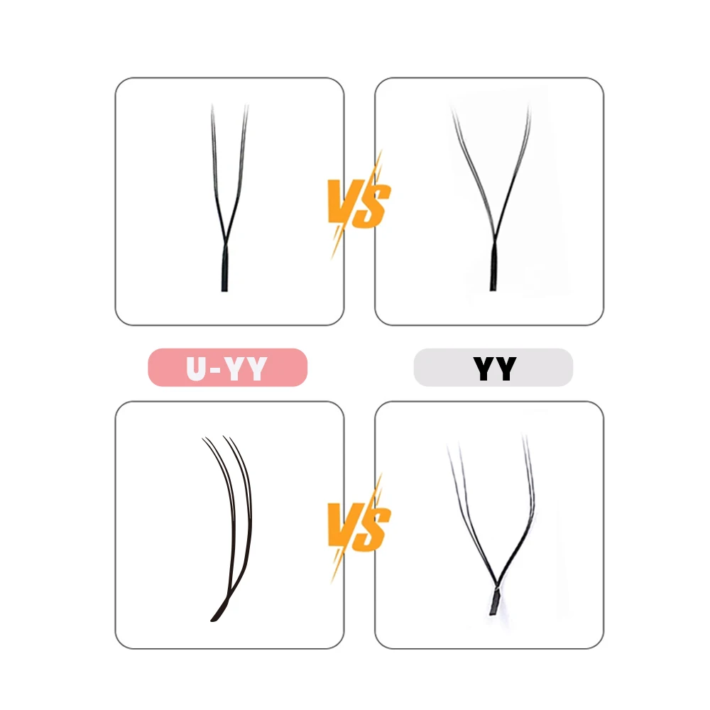 Bella moça U Shaped YY 3D 4D 5D 6D Eyelash Extension YY Lashes Super Soft Parallel Premade Fan Lashes C/D/M Curl Makeup Tools