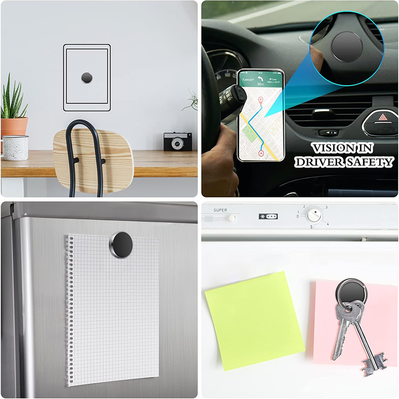 Magnetic Phone Car Mount Flat Cell Phone Holder Universal Stick On Flat Magnetic Car Mount For Dashboard Wall Windshield