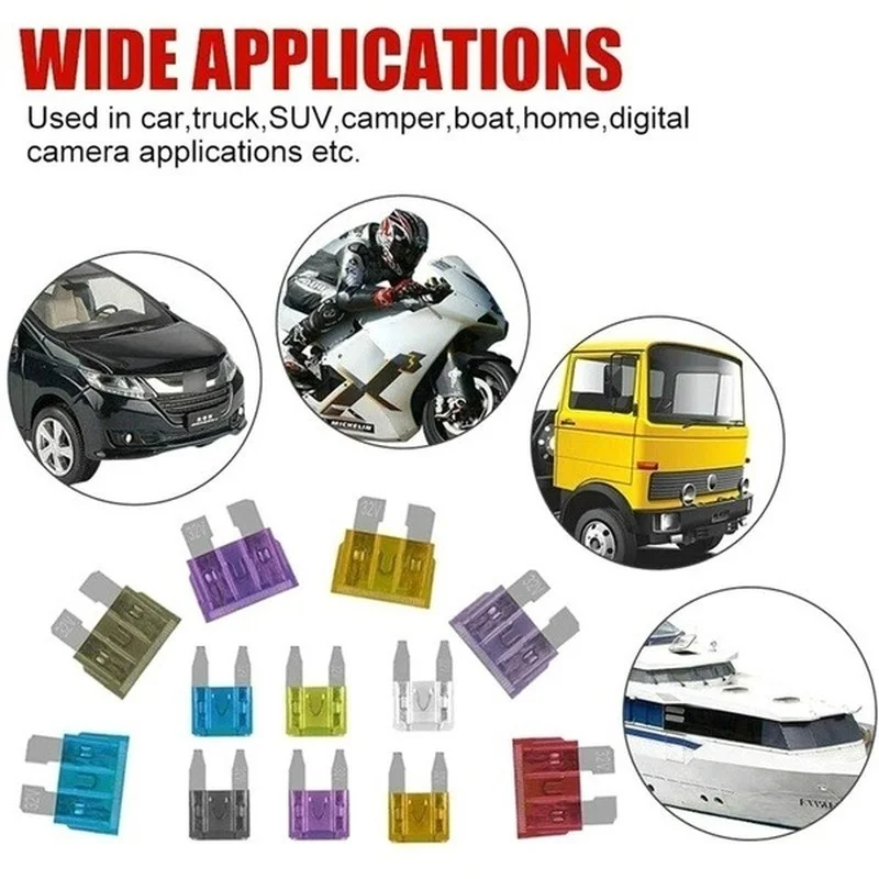 Autozekering Blade Fuse Kit Zekeringen Automatische vrachtwagenblade De zekering Verzekering Insert Verzekering van Xenon Stukverlichting Auto-accessoires