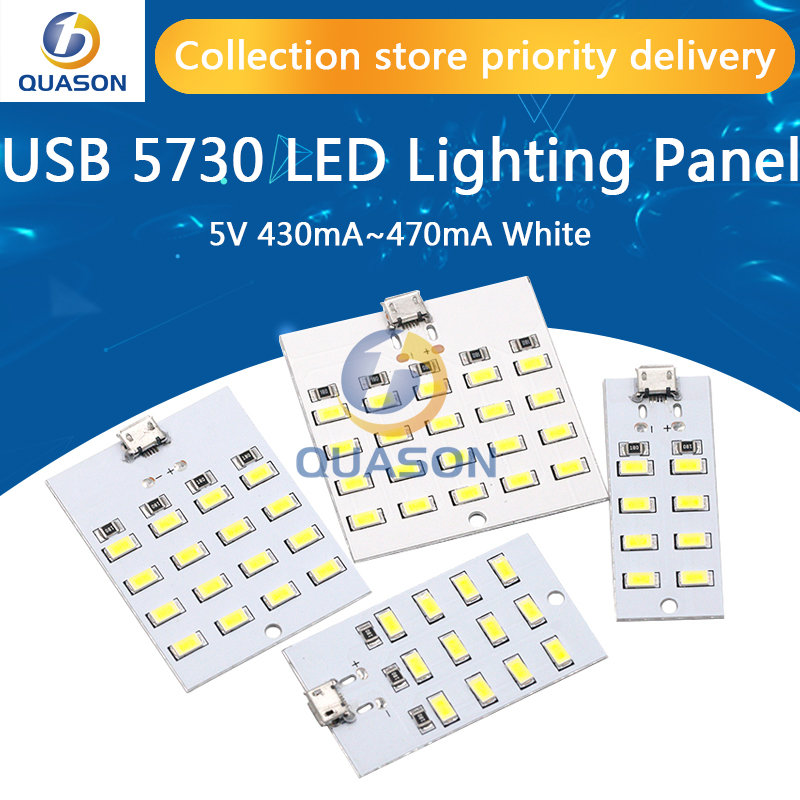 1 шт. высокого качества 5730 smd 5V 430mA ~ 470mA белый Mirco Usb 5730 светодиодный светильник ing панель USB Мобильный светильник аварийный светильник Ночной светильник