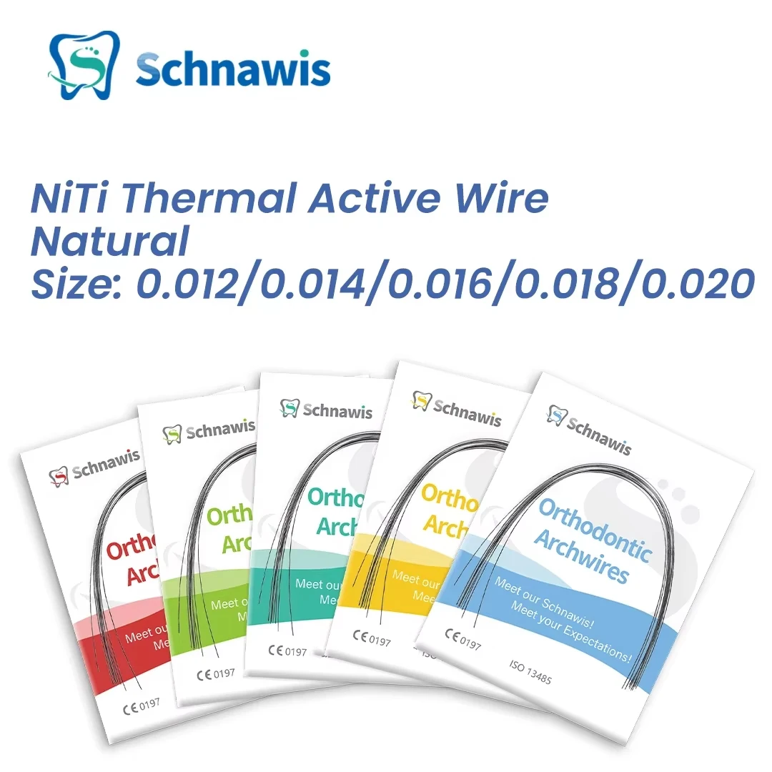 10pcs/bag Dental Orthodontic Archwires Niti Thermal Active Wire Arch Wire Rectangular Natural for Orthodontics Brackets Braces