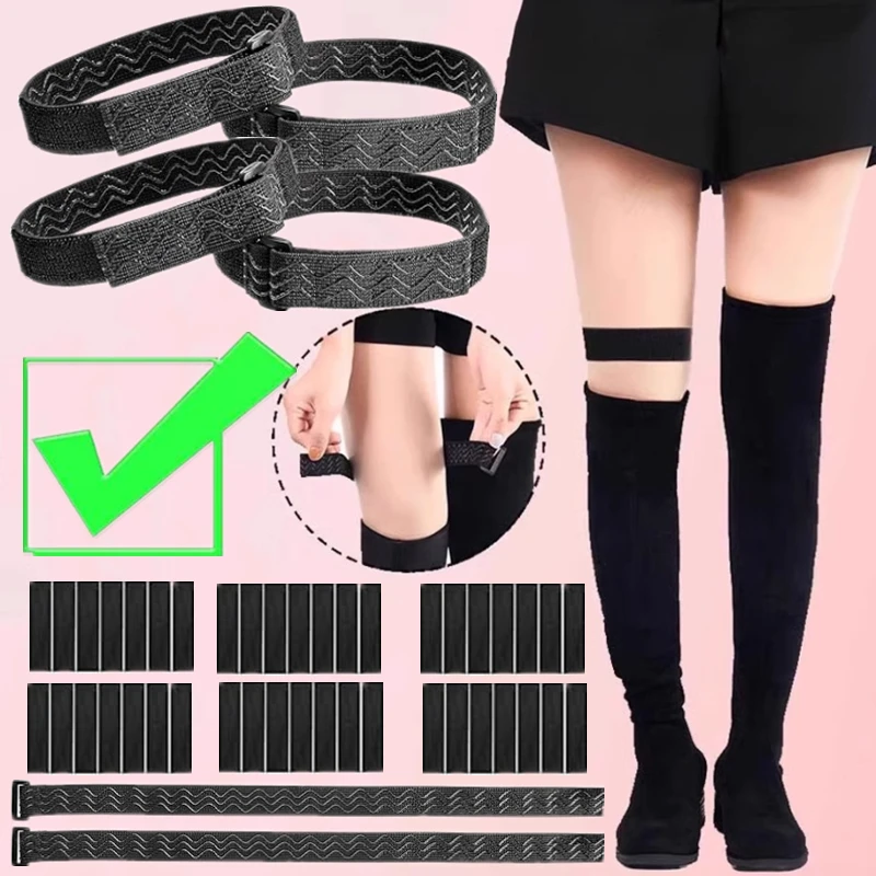 Nova mulher fita adesiva ajustável cadarços botas anti-deslizamento cinto cinta elástica sapato laço bloqueio segurando bota solta cinto acessório