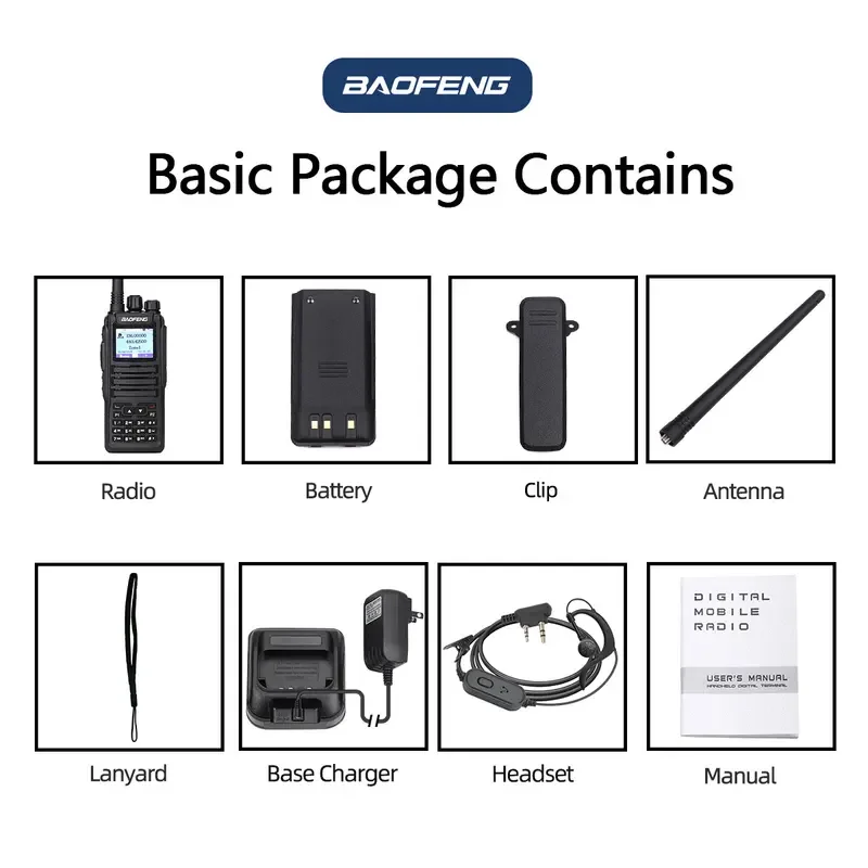 Baofeng Dmr 1701 Open Gd77 Walkie Talkie Digital Modo Dual Radio Analógica Bidireccional Abierto Gd77 Ranura de Tiempo Dual Nivel 1 + 2 Dr 1801