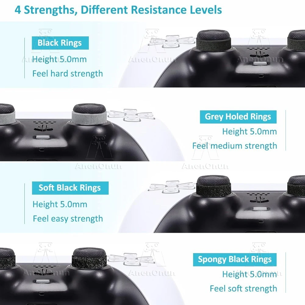 18PCS Controller Precision Rings Gamepad 3D Analog Stick Enhancement Aim Assist Motion Control Anti-Wear Anti-Drift Buffer Ring