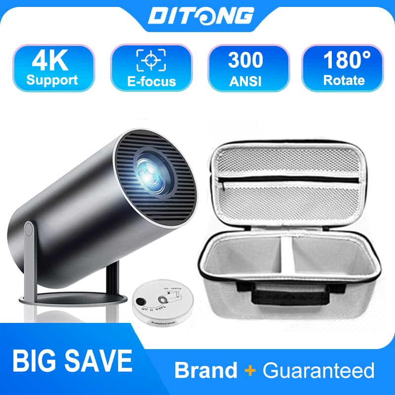 DITONG HY300 Plus HD проектор portatil 4K разработчик Android светодиодный видео домашний кинотеатр кинотеатр телефон мини проектор фильм HY300 pro