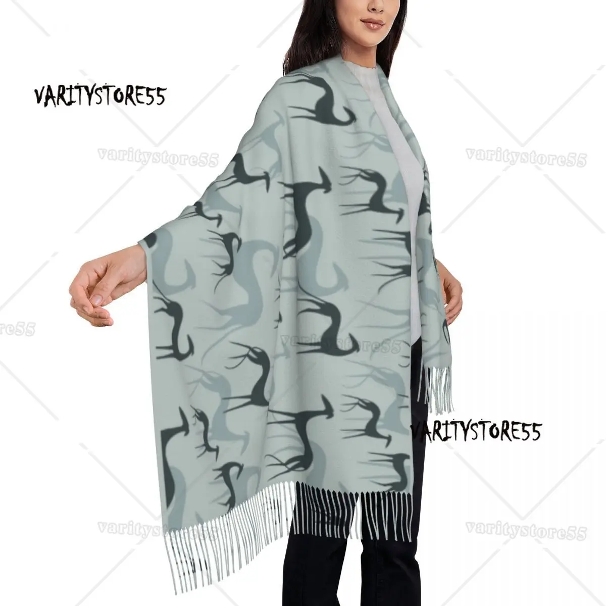 Stampa personalizzata Greyhound Galgos sciarpa per cani donna uomo inverno autunno sciarpe calde Whippet Sighthound scialli avvolge