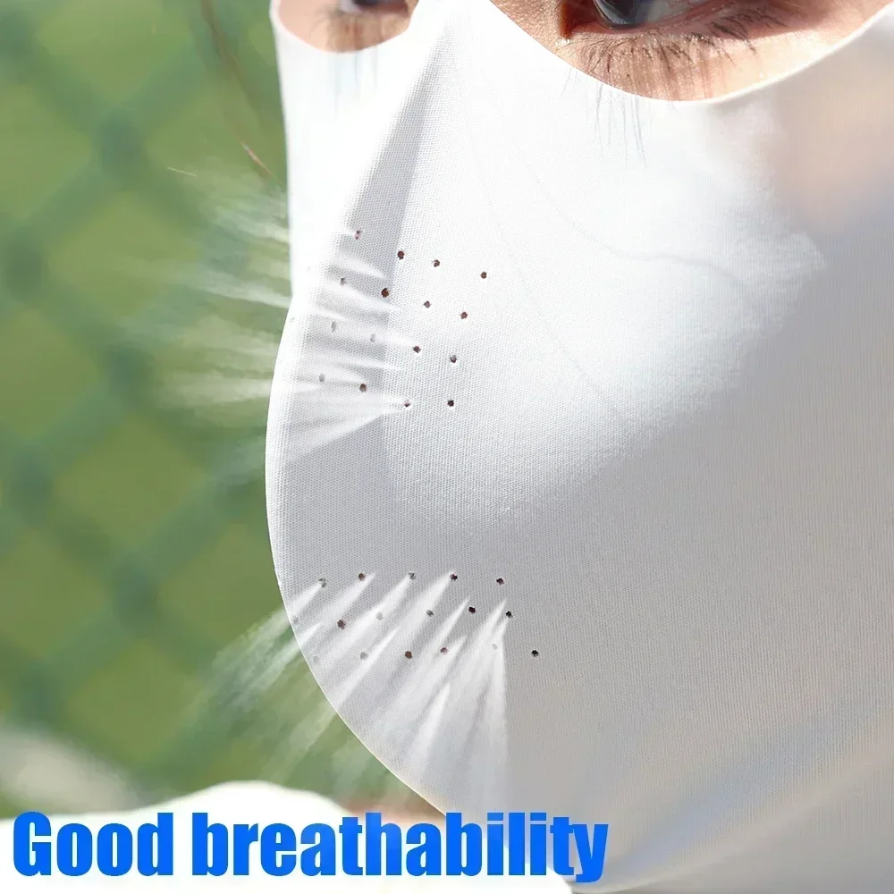 Sun Proof Protection Mask Neck UPF50+ Scarf Ice Silk Face Cover Outdoor Wrap Cover Sports Cycling Women Men Summer Sunscreen