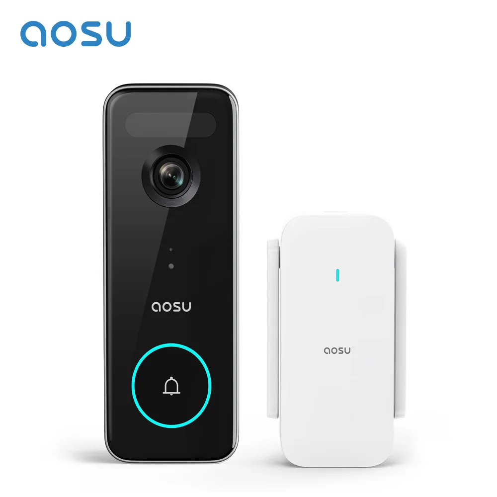 AOSU 5MP Ultra HD WiFi Video Türklingel Außenkamera PIR Bewegungserkennung 2-Wege-Audio IP66 Drahtlose Türklingel Unterstützung Alex