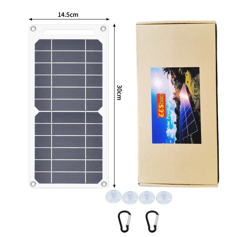 5V 5-35W Portable Solar Panel USB Charger For Phone Power Bank Outdoor Camping RV Sunpower  solar panel usb