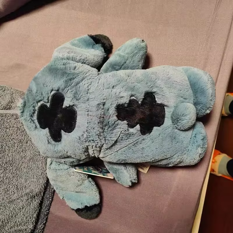 Stitch Angel Lotso botella caliente de mano de felpa, botellas de agua caliente Kawaii, bolsa de mano cálida portátil suave de invierno, juguetes de Anime, regalo de Navidad