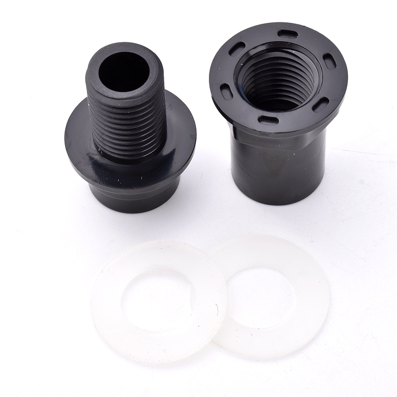 Conector de acuario negro/azul/blanco de 20 ~ 50mm, tubo impermeable de PVC, junta recta para pecera, accesorios de herramientas para pecera