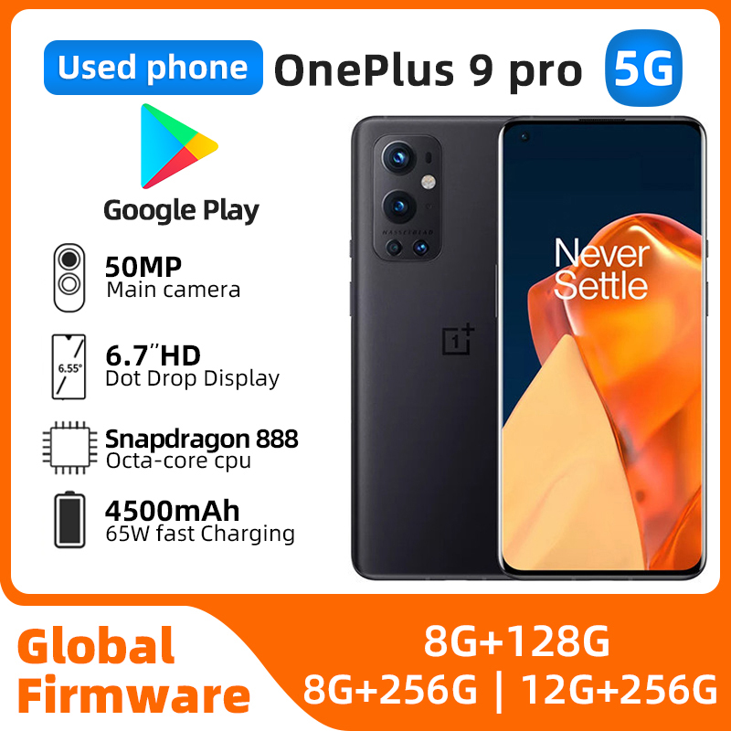 OnePlus 9 Pro versión Global 8GB 128GB Snapdragon 888 5G 6,7 ''120Hz pantalla fluida Hasselblad 50MP cámara original teléfono usado