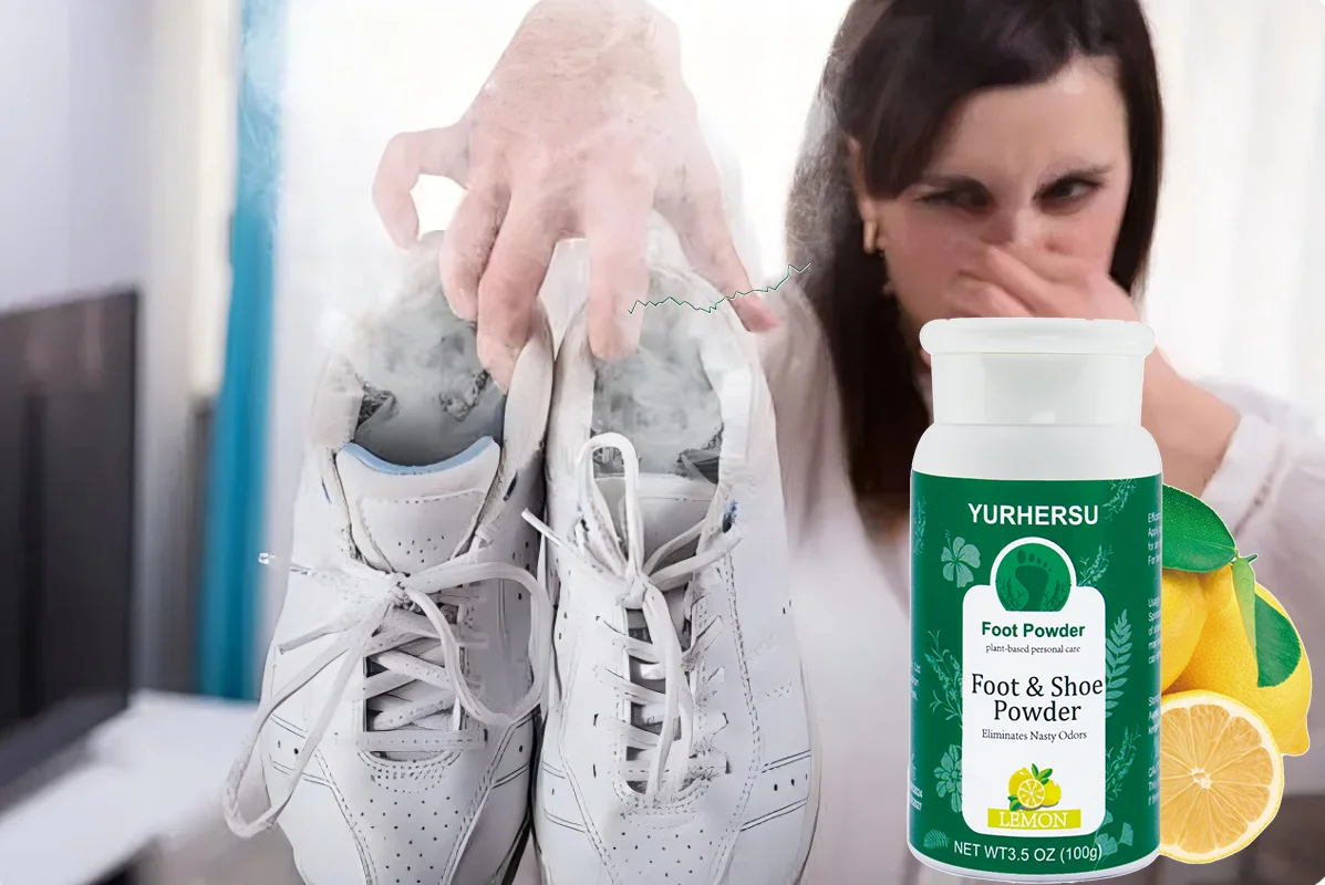Fresh lemon scented foot powder, allowing feet to enjoy natural breathing
