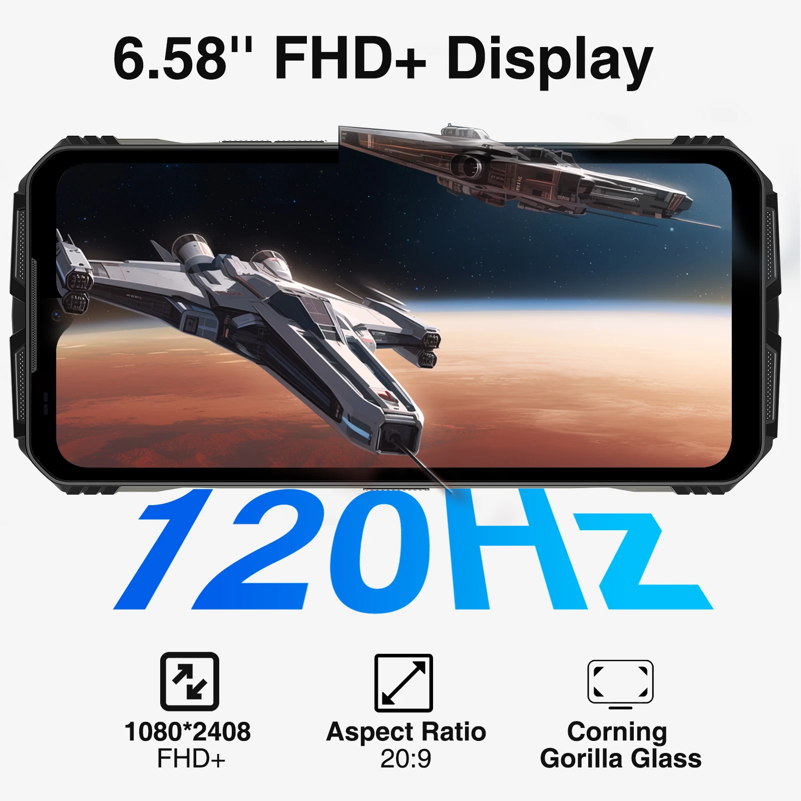 Global Version DOOGEE V Max Plus 5G Rugged Phone 22000mAh Battery 200MP AI Camera 6.58 FHD + 120Hz 36GB(16 + 20) 512GB Android 14