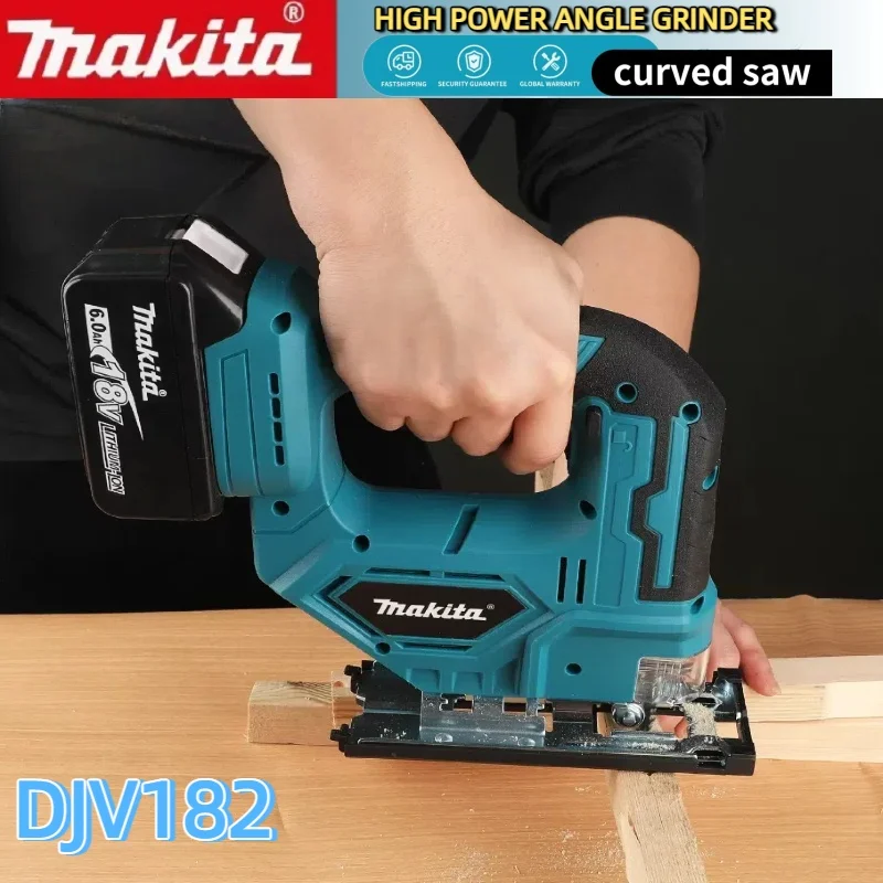 Makita DJV182Z Brushless 18V 340W Jigsaw Electric Jig with Saw Blade Cordless Barrel Handle Jigsaw without Battery DJV182