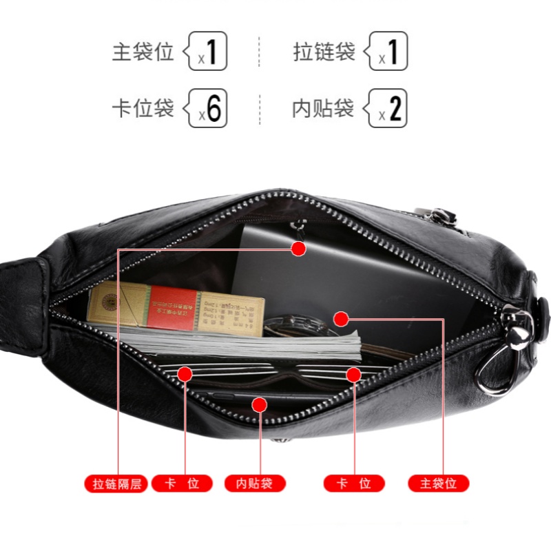 คุณภาพสูงสีทึบ Cowhide กระเป๋าถือผู้ชายกระเป๋าสตางค์กระเป๋าสําหรับชาย Sacoche Homme Bolso Hombre Necessaire คลัทช์