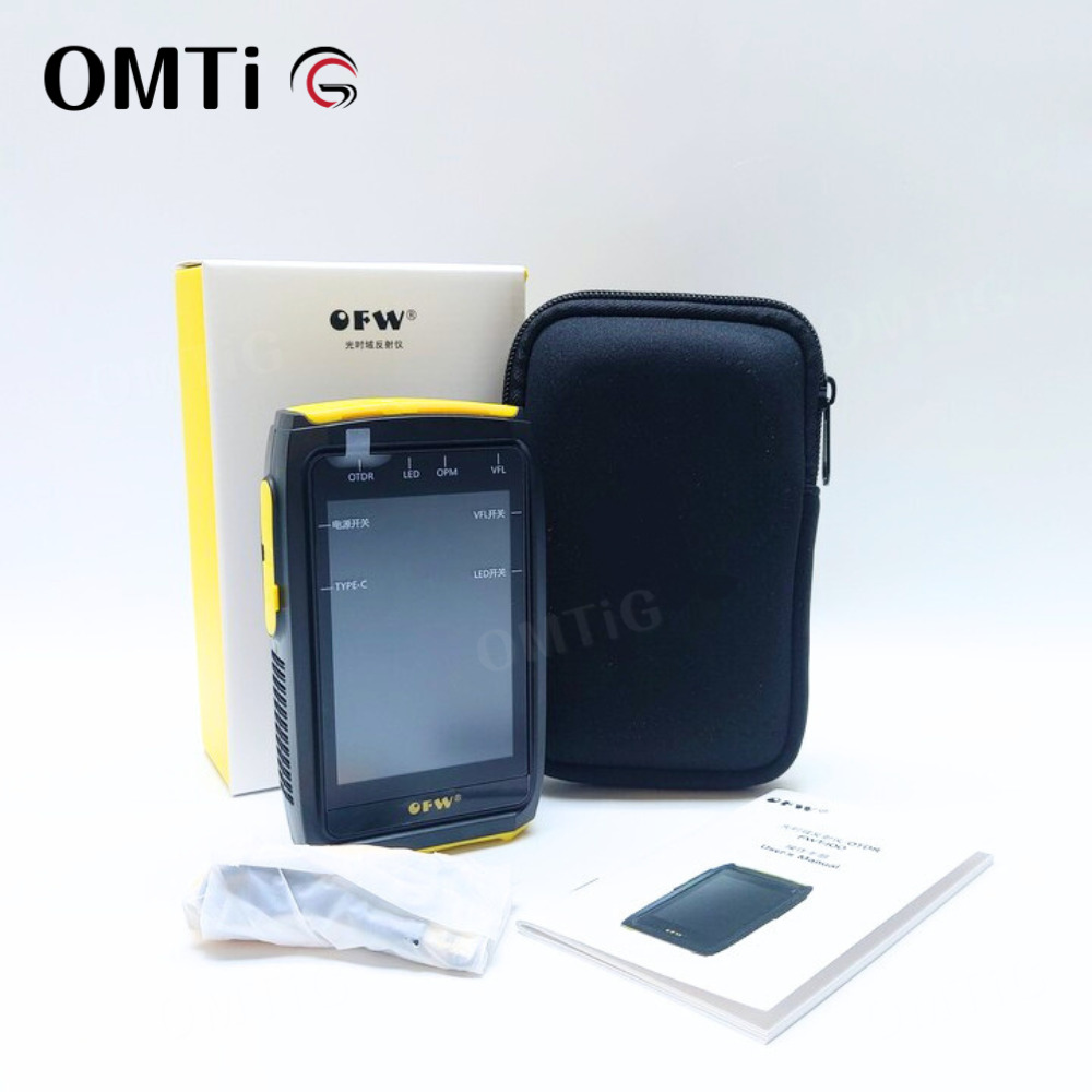 OMTiG-Mini OTDR, fibra activa, prueba en vivo, 1550nm, 20dB, OFW, reflectómetro óptico, pantalla táctil, OPM, OLS, VFL, probador, conector Sc