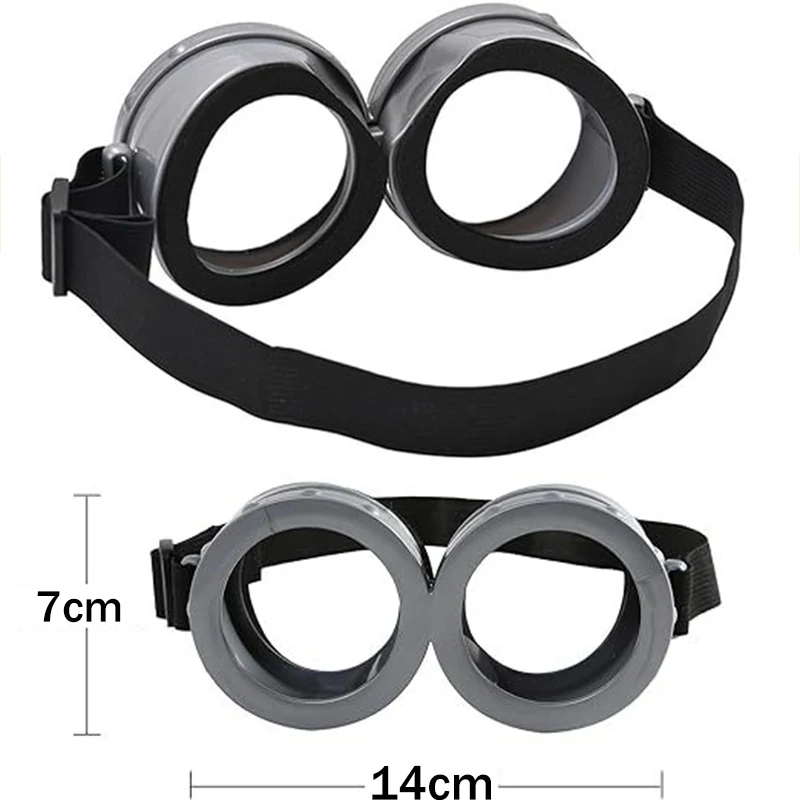 อะนิเมะ Despicable Me Minions คอสเพลย์เครื่องแต่งกายหมวกสีเหลืองยืดถุงมือ Steampunk แว่นตาฮาโลวีนเครื่องแต่งกายสําหรับผู้ใหญ่