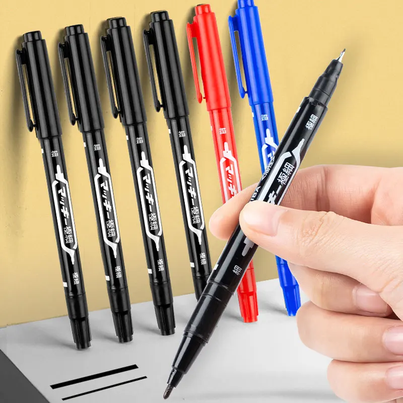 10 Uds. Rotuladores permanentes Manga impermeables de doble cara tinta aceitosa de colores boceto pintura arte escuela suministros papelería
