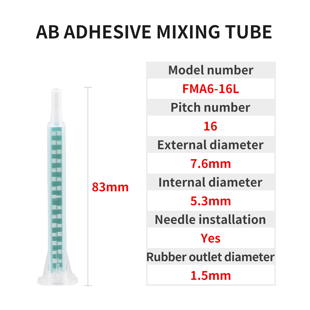 10/20/50/pcs Epoxy Resin Mixing Nozzle Static Mixer Adhesive Mixing Tube Syringe for AB Glue Gun Two Component Liquid Mixer