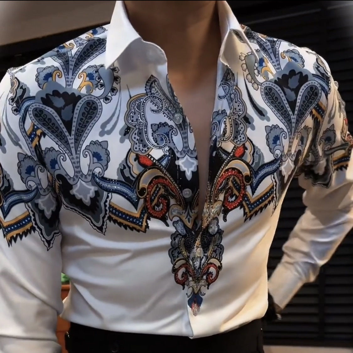 Camisa sedosa de manga comprida masculina, social juvenil, slim fit, confortável, lisa, nova, primavera, moda