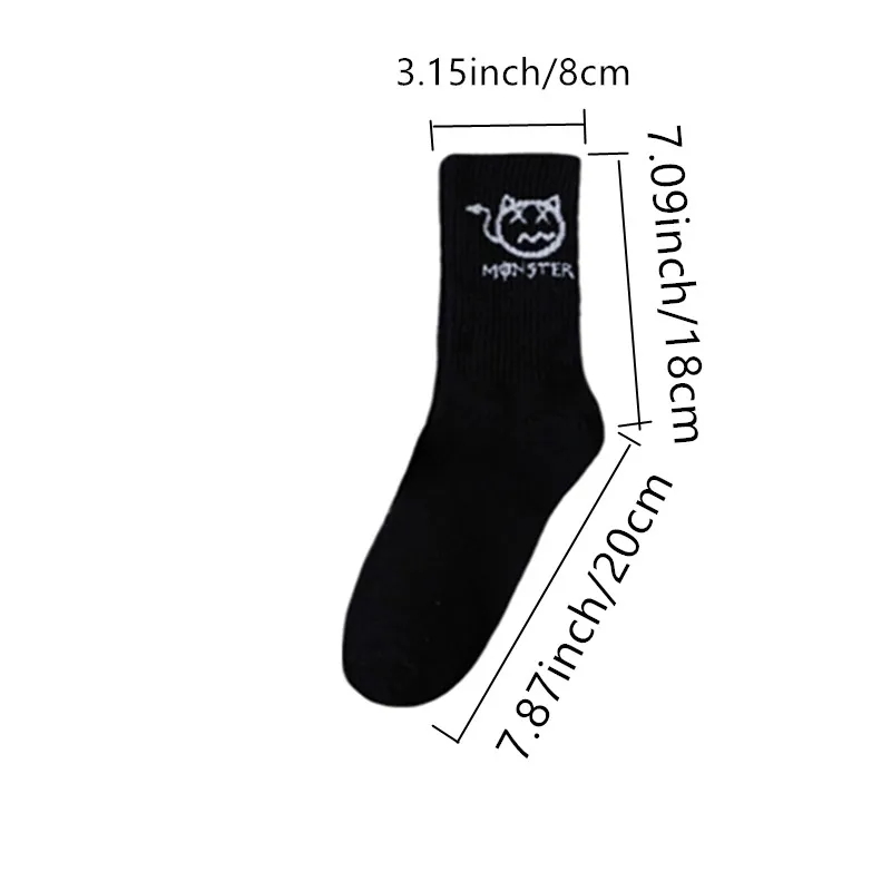 10 pares de calcetines deportivos para hombre, informales, transpirables y versátiles. Calcetines personalizados graffiti cara fantasma
