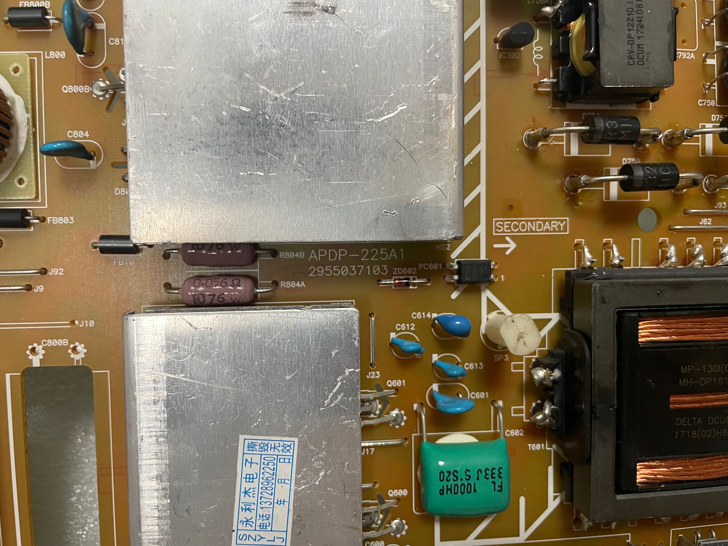 Asli KD-65X8500E TV LCD Driver Power Papan APDP-225A1 2955037103
