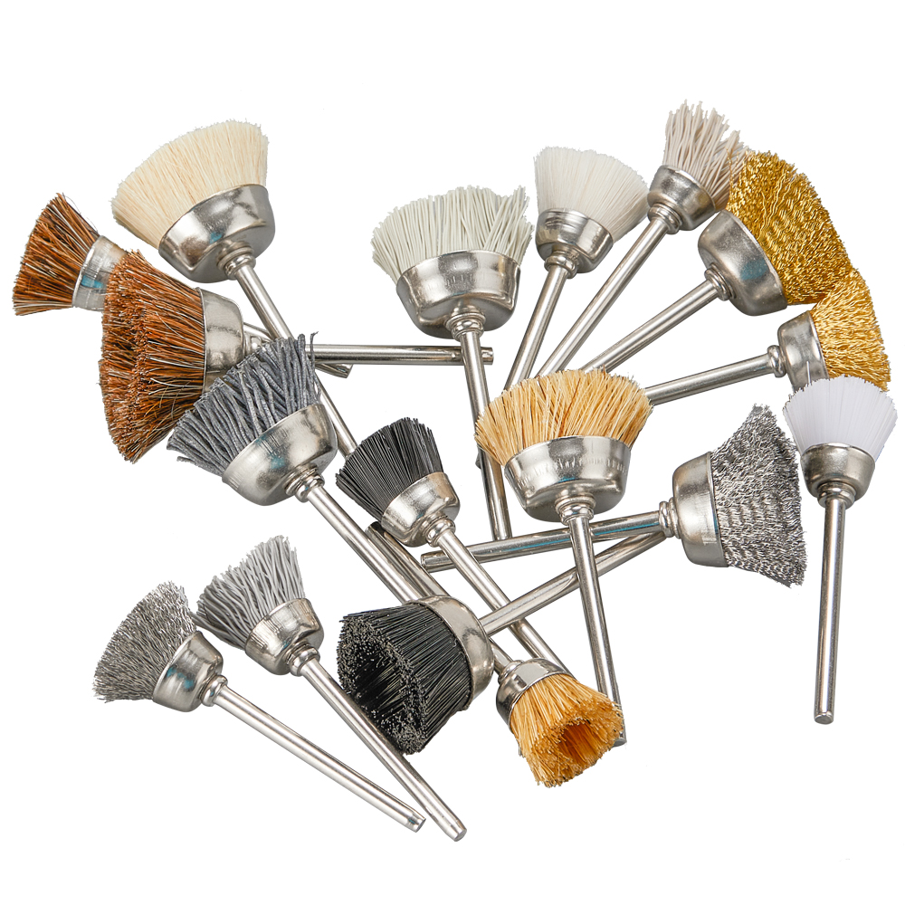 Полировальная круглая щетка, 10 шт., проволочная щетка с хвостовиком 3, мм для вращающихся инструментов Dremel, аксессуары