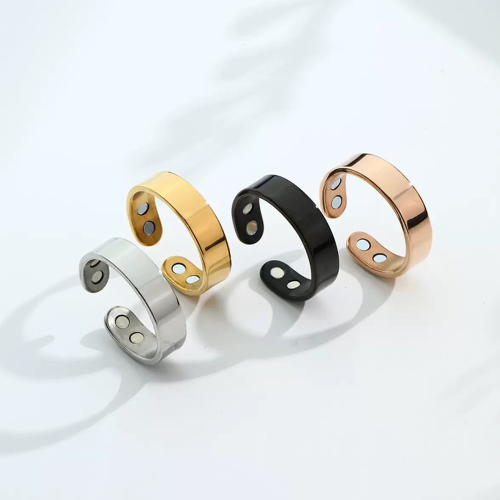 Магнитное кольцо из титановой стали, одинарный и двойной магнит, декомпрессионное кольцо, магнит, средство для контроля липидов, средство для сна