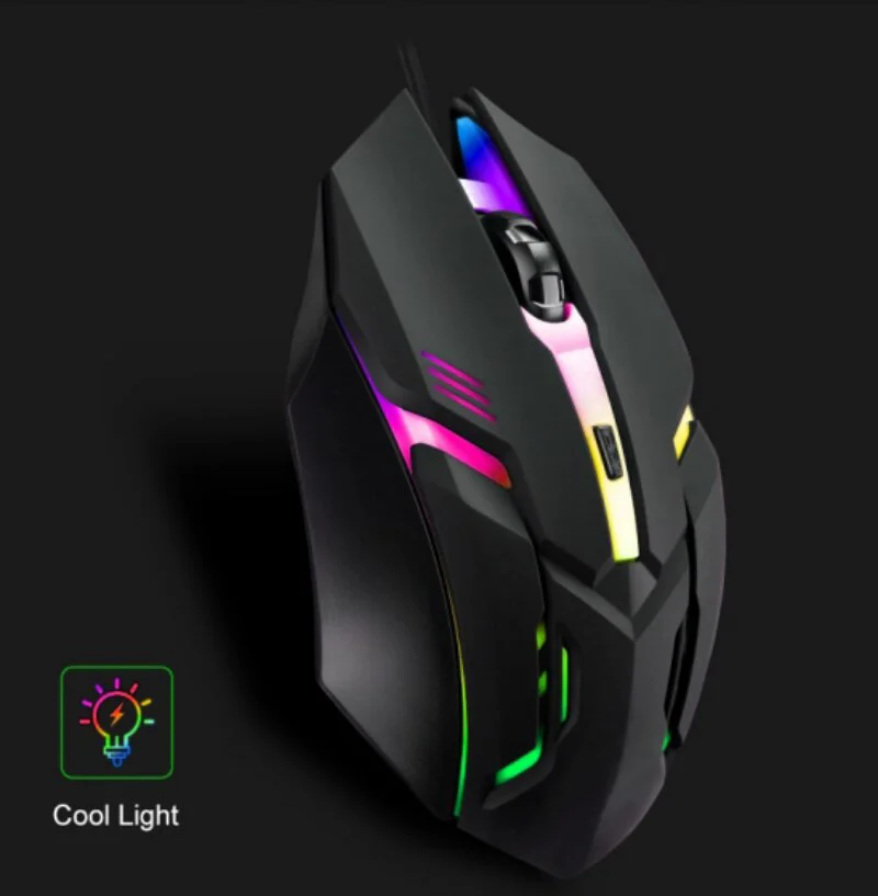 2025 Neueste hochwertige ergonomische Gaming-Maus für Desktop- und Laptop-Computer, 4-Tasten-USB-Maus mit RGB-Hintergrundbeleuchtung