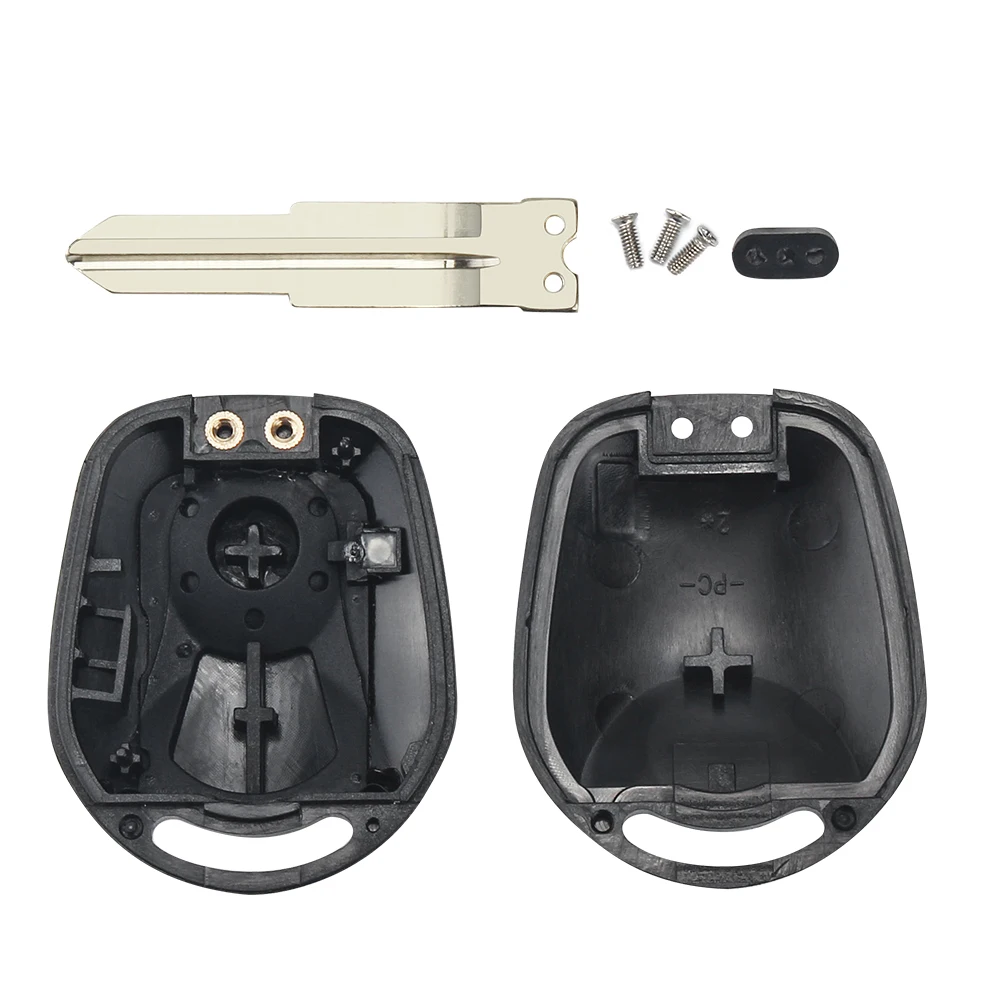 KEYYOU 2 ボタンリモートキーシェルケース双竜レクストン RX7 ノーカットブレードキー FOB カバーケース交換