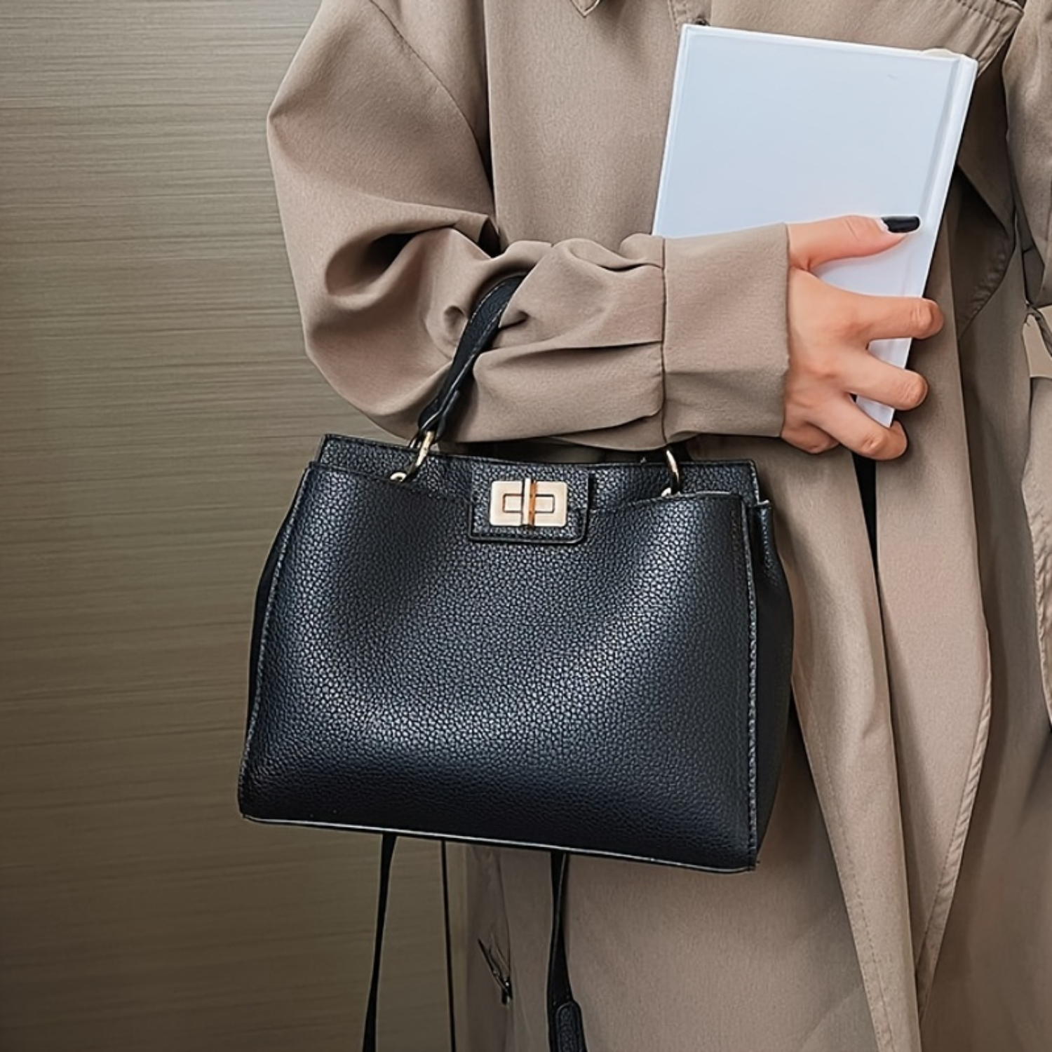 กระเป๋าสะพายสตรีสไตล์วินเทจหรูหราหนัง PU กระเป๋าสะพายข้าง