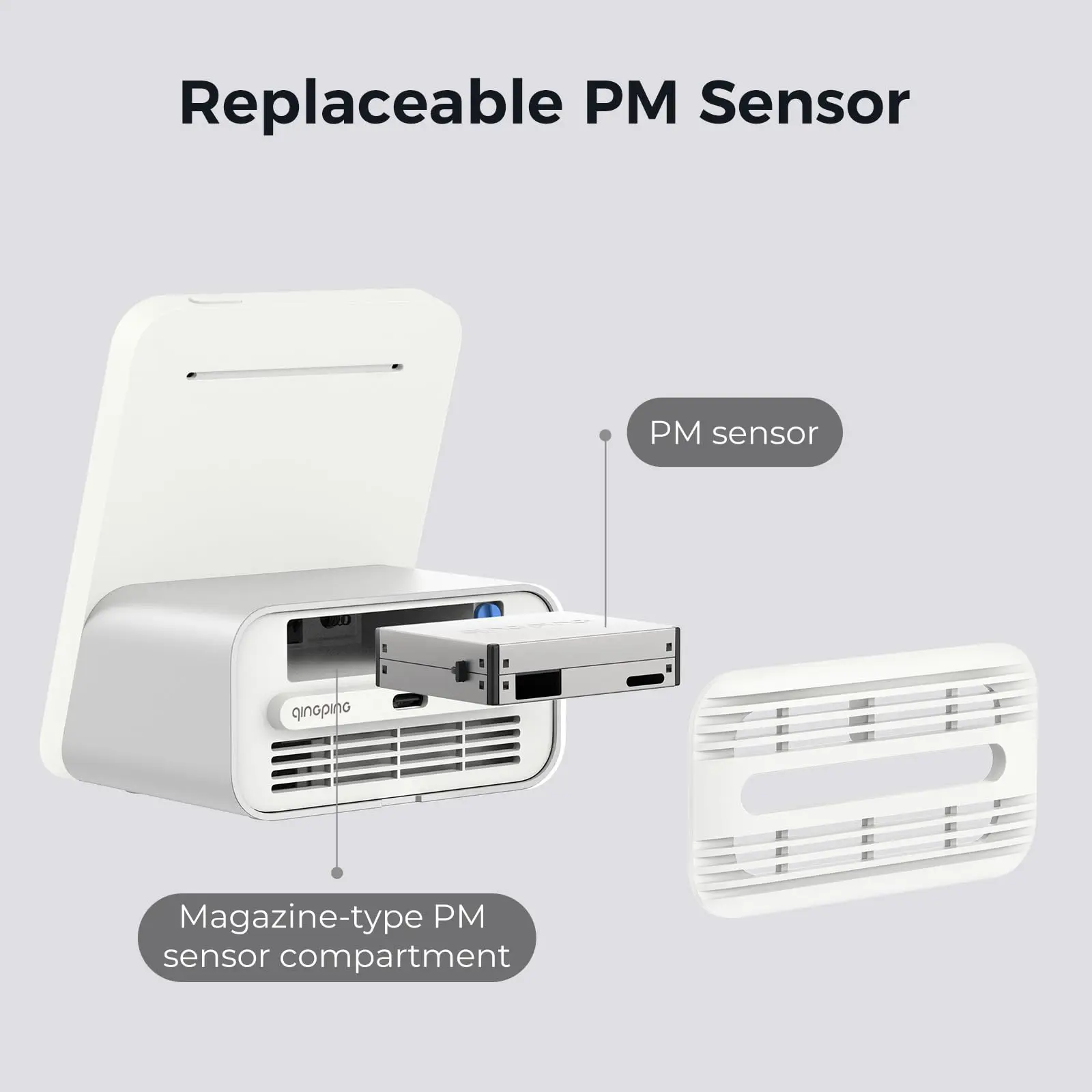 Qingping-Detector de aire 2 para hogar inteligente, Control de pantalla táctil, Sensor de temperatura y humedad, Monitor de calidad CO2 PM2.5, funciona con Mijia Ap