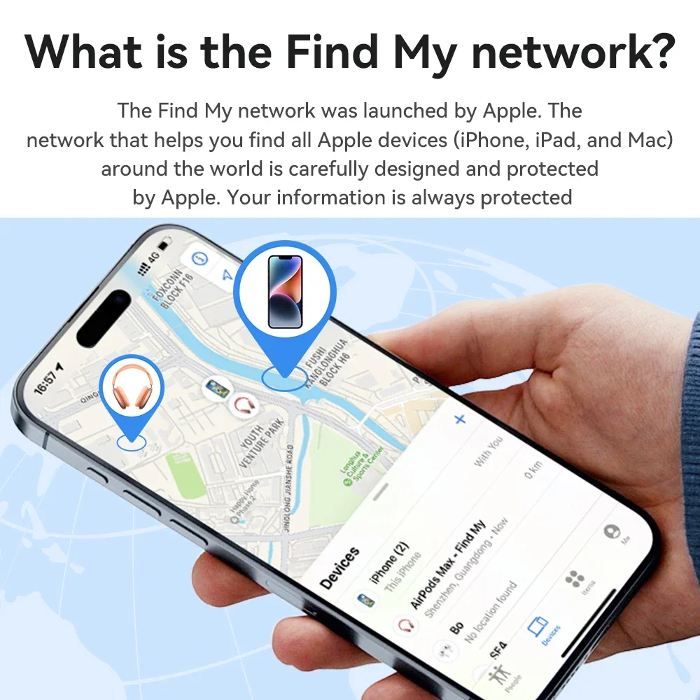 E94 Mini Smart GPS трекер, совместимый с iOS Apple Find My APP, анти-потерянное напоминание, локатор с рейтингом MFI для автомобильных ключей, домашних животных, детей