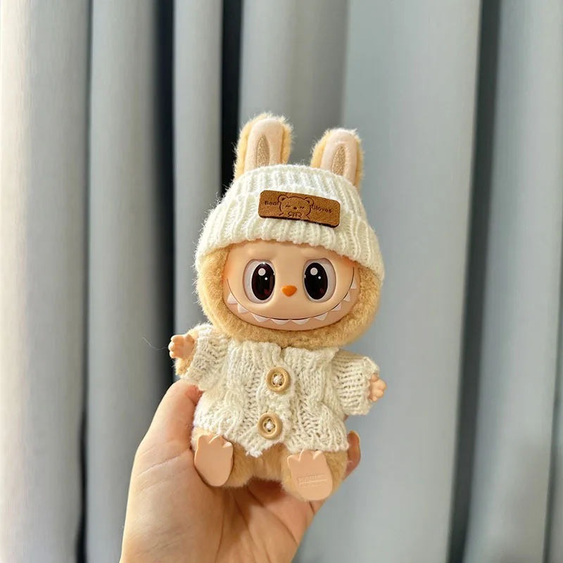 Mini Puppe Kleidung Outfit Zubehör Für Korea Kpop Exo Labubu Idol V1 V2 sitzende party holz schnalle pullover set Kleidung