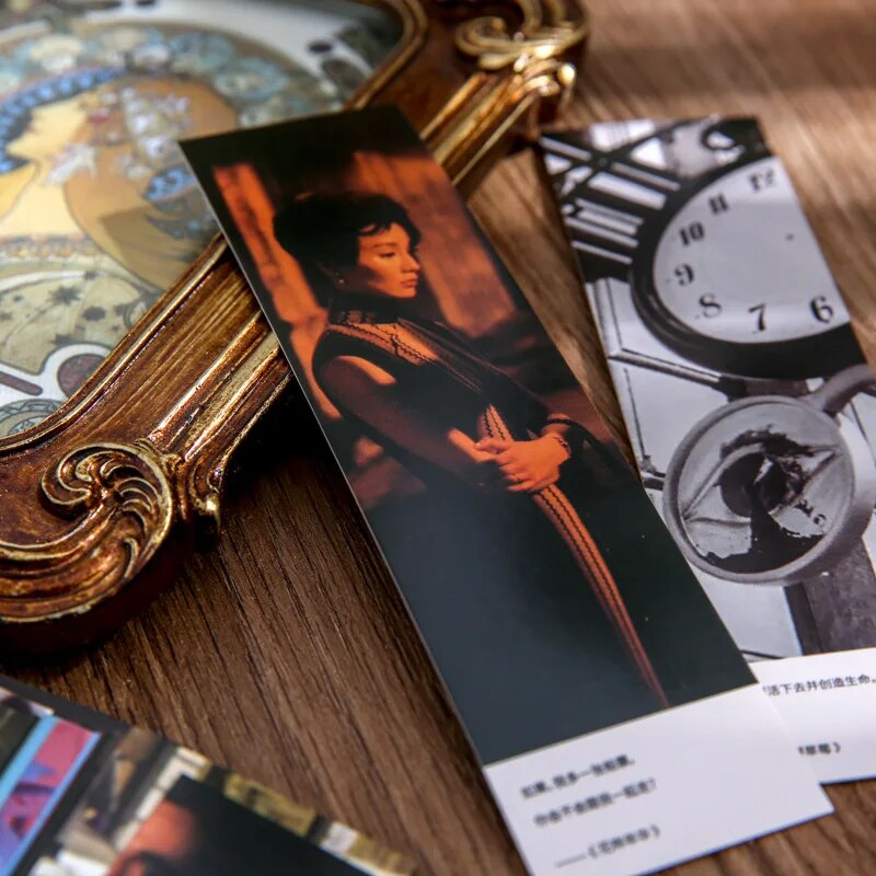 4 Stil 30 Stück/Box Ins Landschaft Charakter Lesezeichen Kreatives Handbuch DIY abstrakte Papierkarten für Studenten